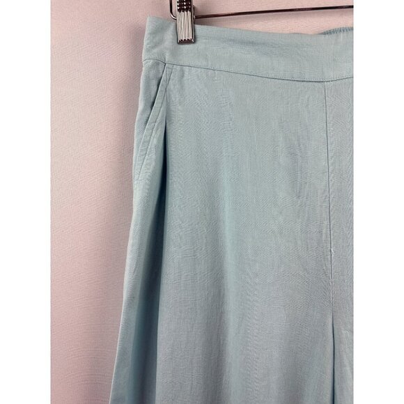 Women’s Madewell Size 6 Sky Blue Linen Billowy Pants - Picture 4 of 7